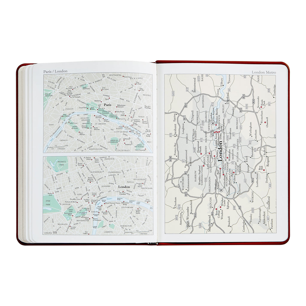2026 Desk Diary in Bordeaux Leather