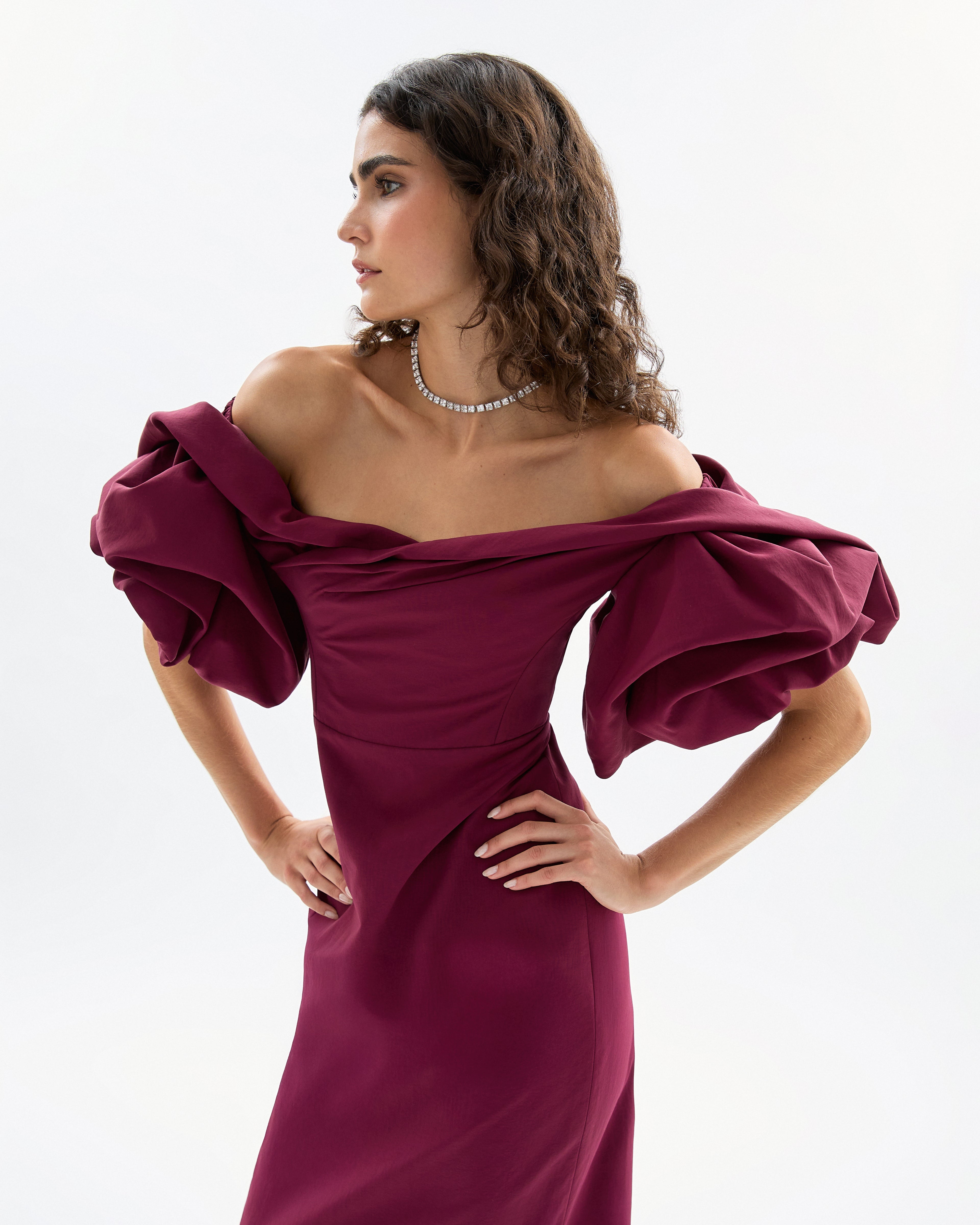 Tess Dress in Merlot