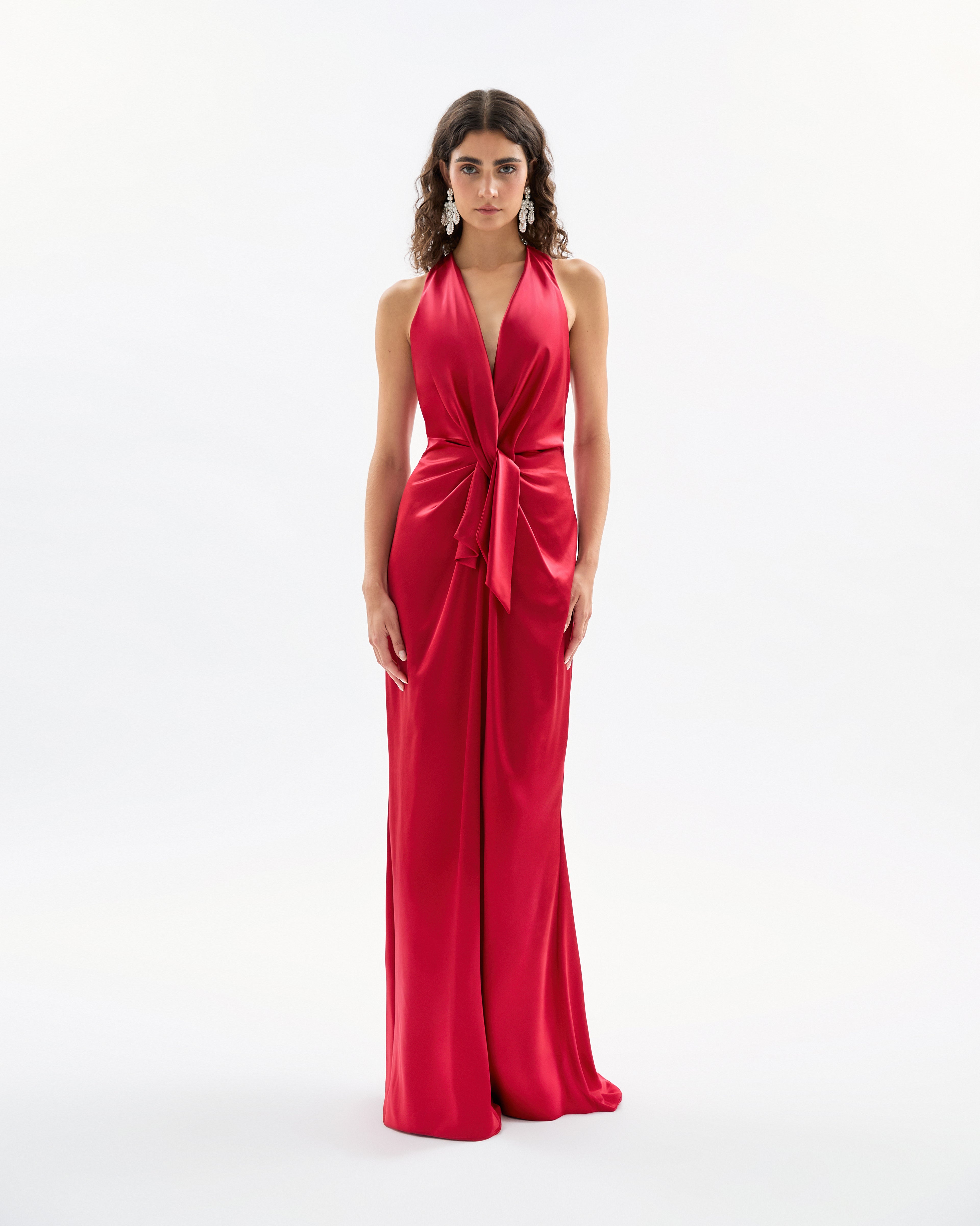 Ava Gown in Crimson