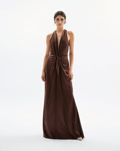 Ava Gown in Chocolate