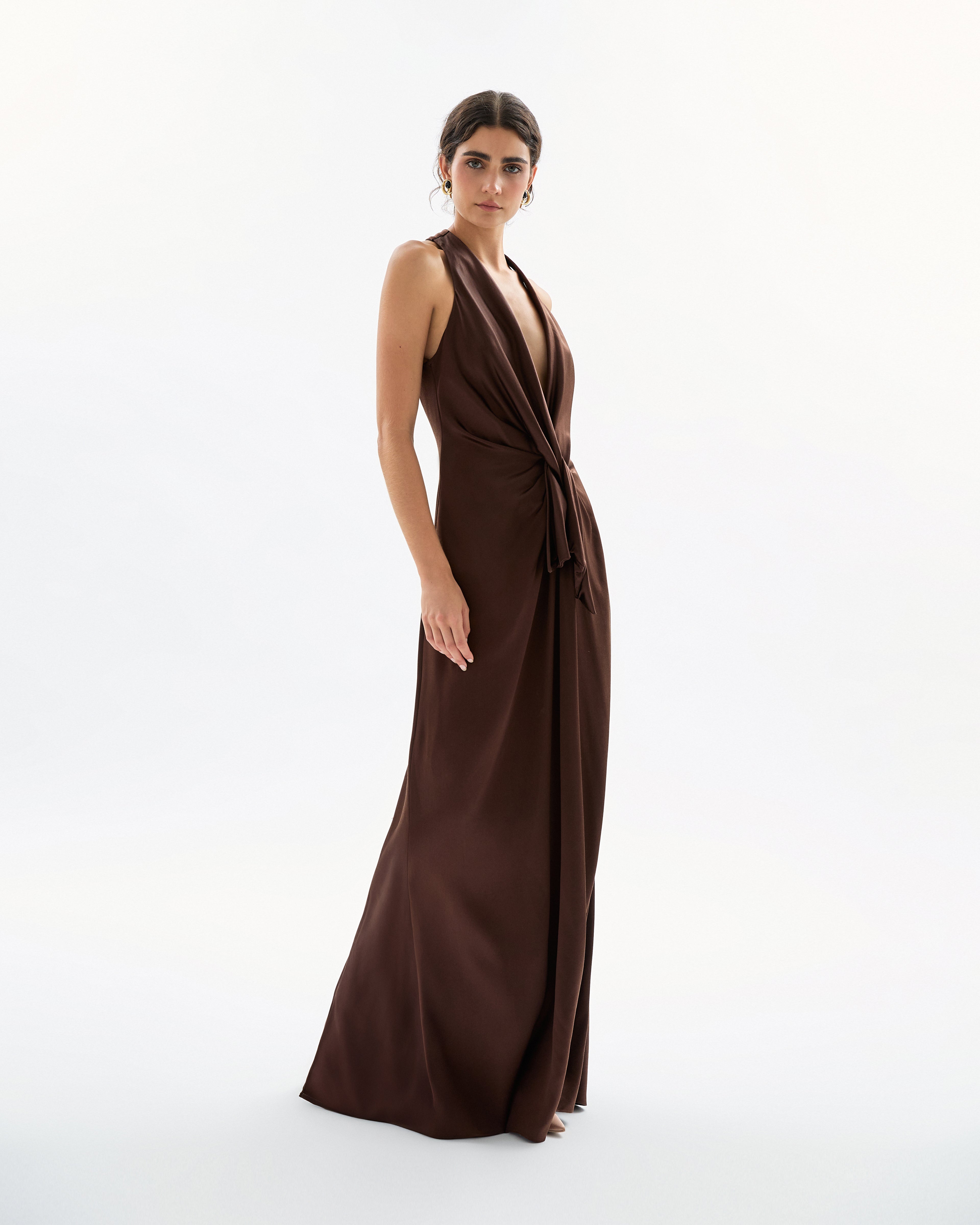 Ava Gown in Chocolate
