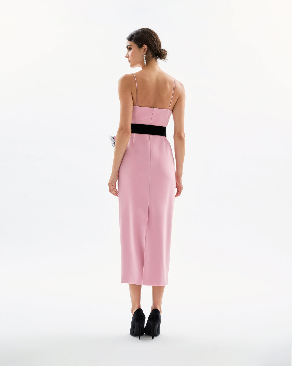 Rose Dress in Rose Quartz & Noir Multi
