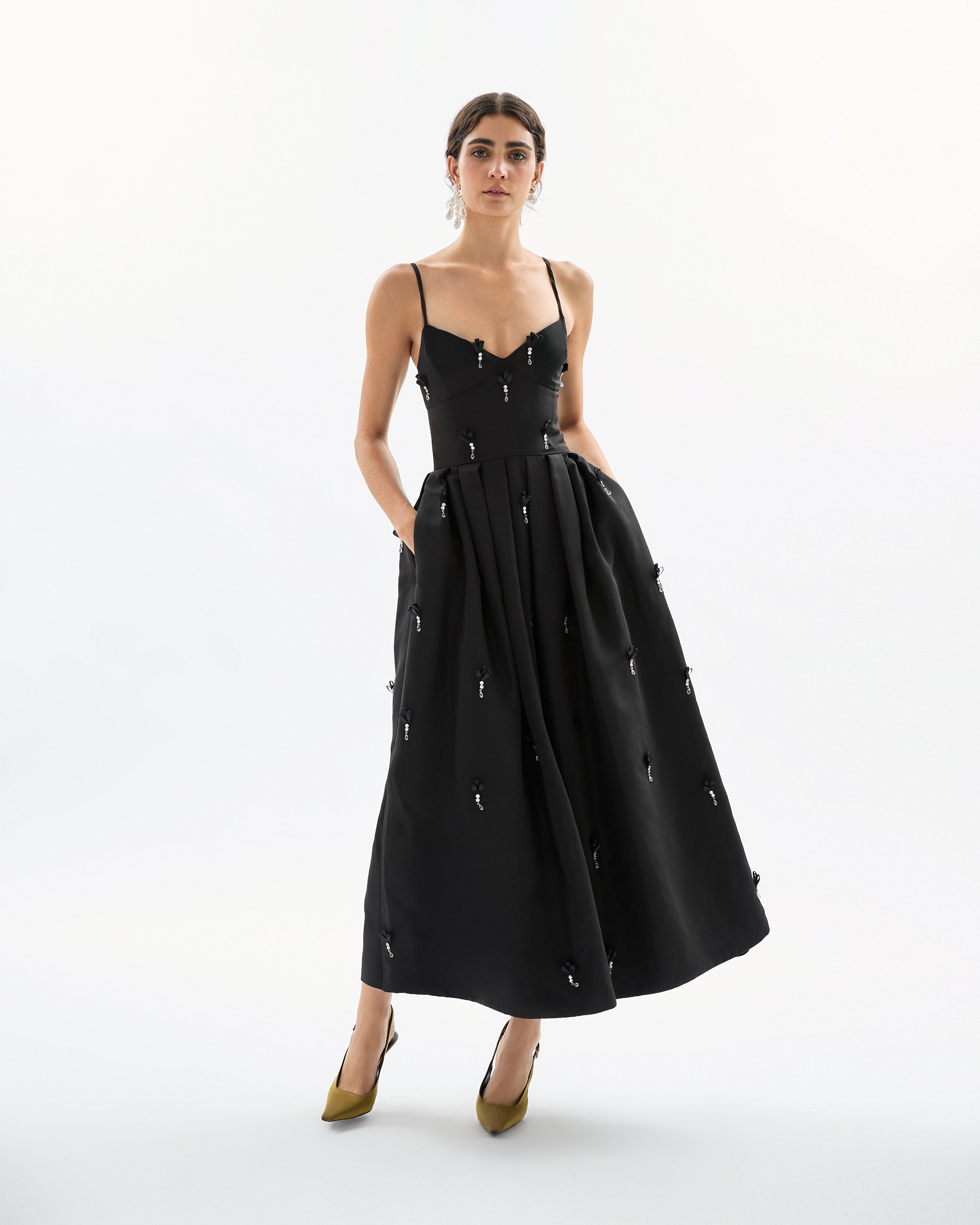 Annette Dress in Noir Multi