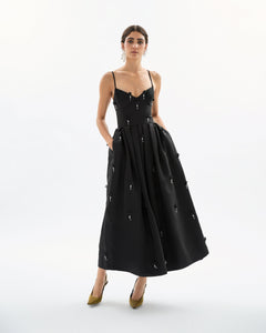 Annette Dress in Noir Multi
