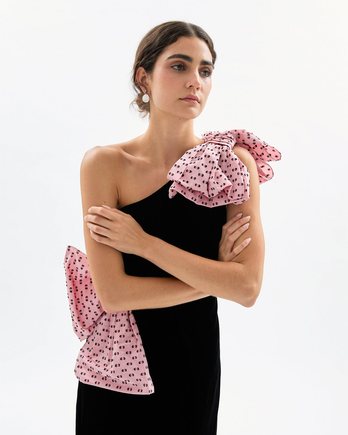 Kiki Dress in Noir & Rose Quartz Multi
