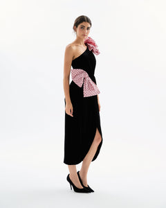 Kiki Dress in Noir & Rose Quartz Multi