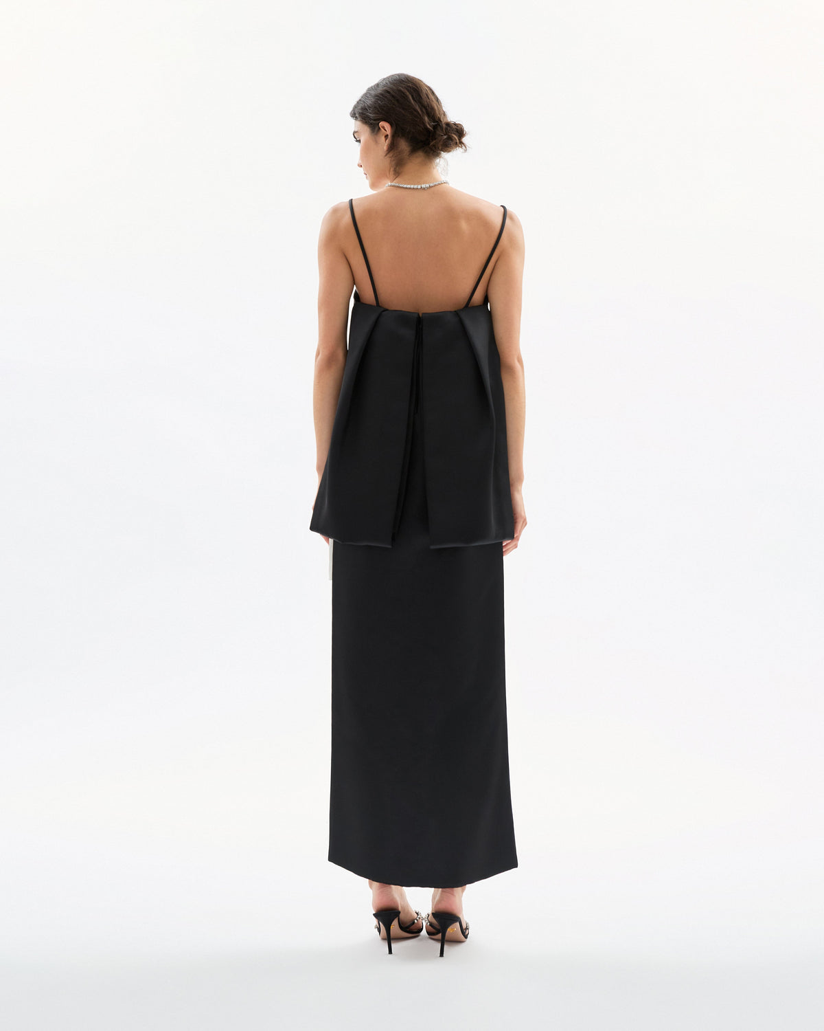 Cleo Mini Dress in Noir & Ivory