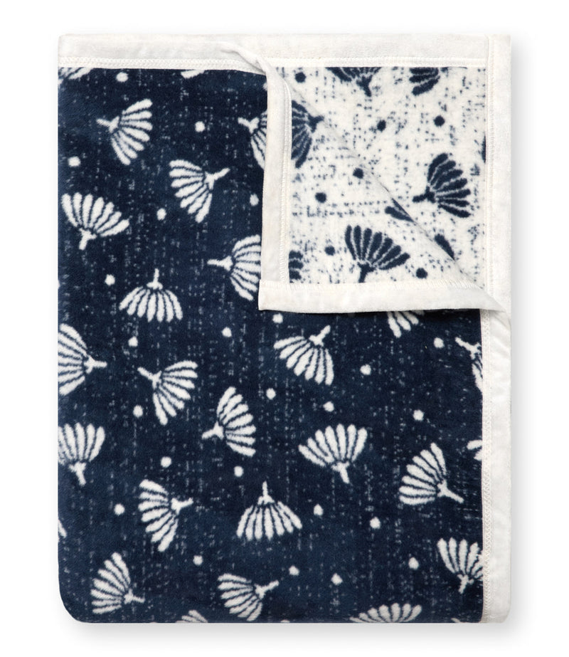 Denim Floral Blanket