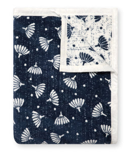 Denim Floral Blanket