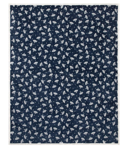 Denim Floral Blanket