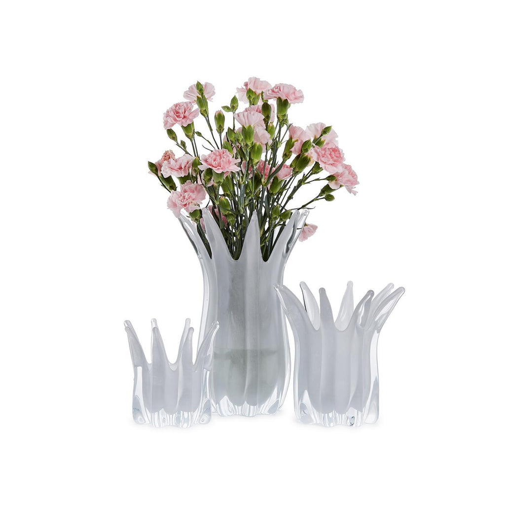 Glass Candle Holder & Vase, Set of 3