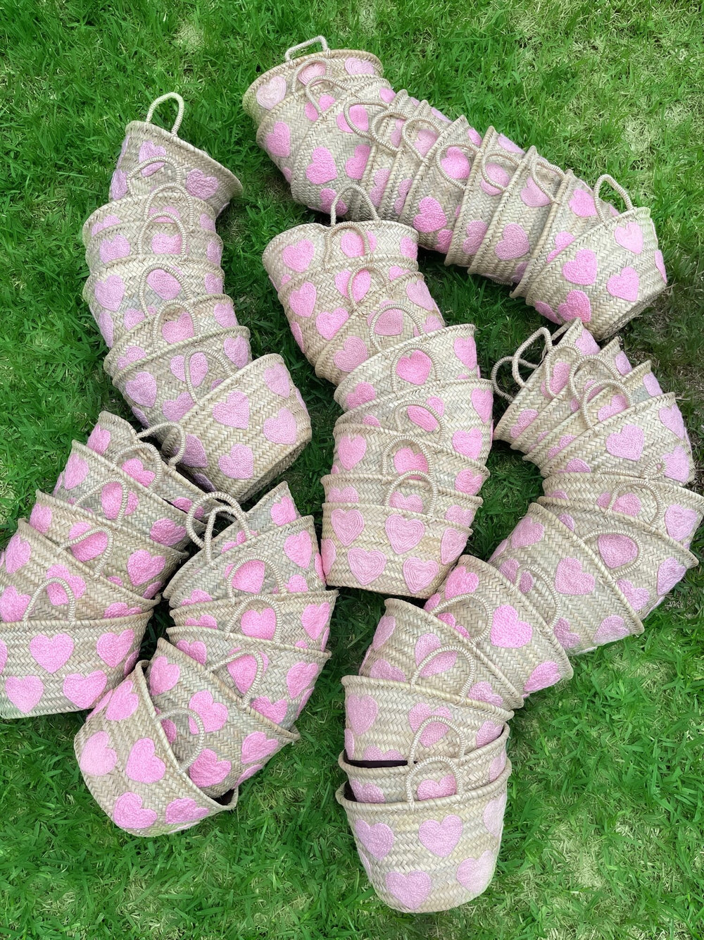 Mini Light Pink Heart Basket