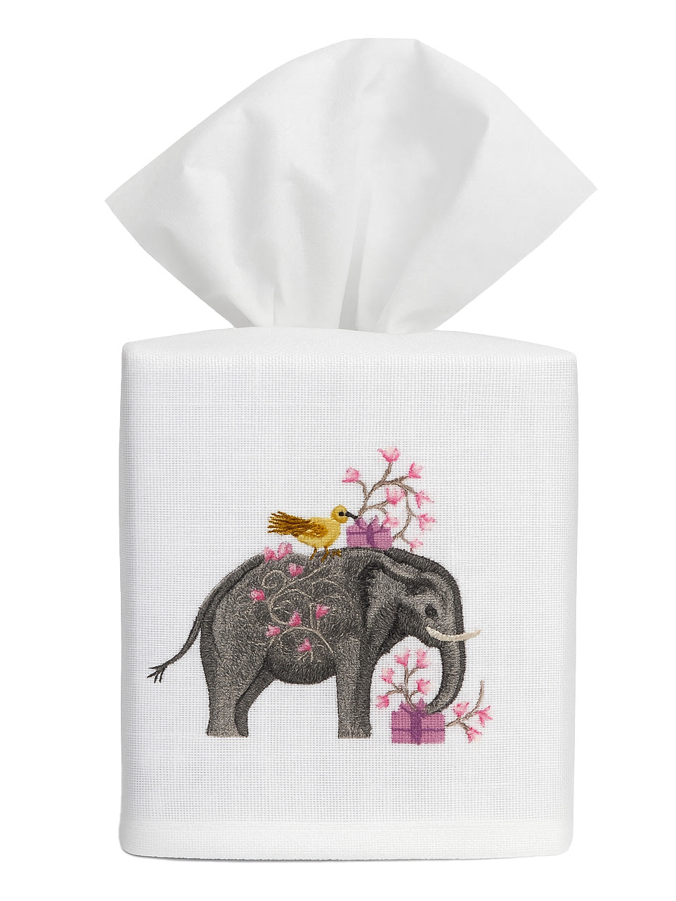 Tissue Box Cover in Garden Elephant Lavender