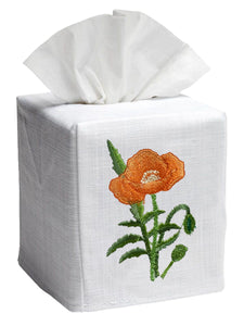 Tissue Box Cover in Poppy Tangerine