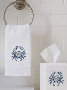 Guest Towel in Crab Chinoiserie