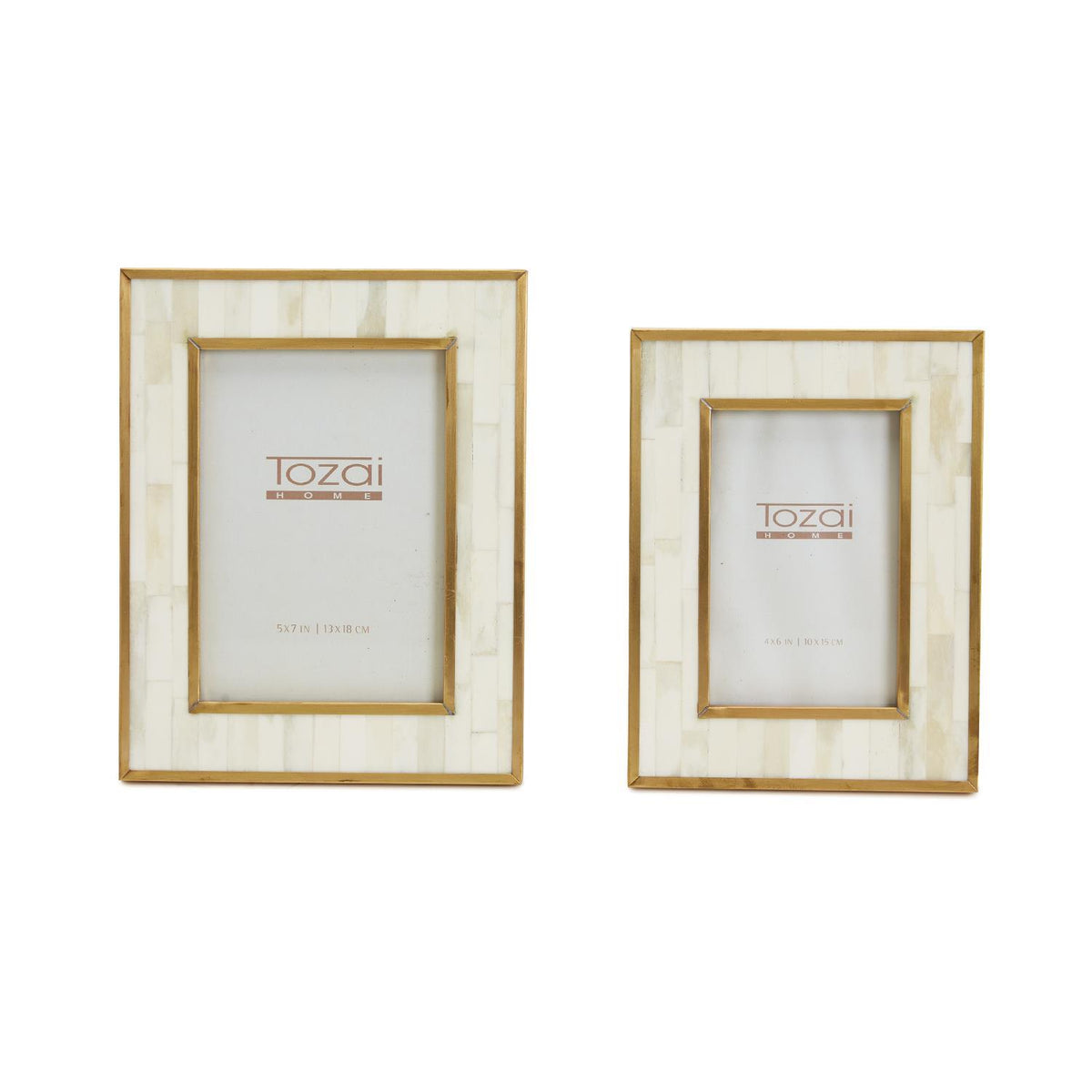 Photo Frame with Brass Border, Set of 2