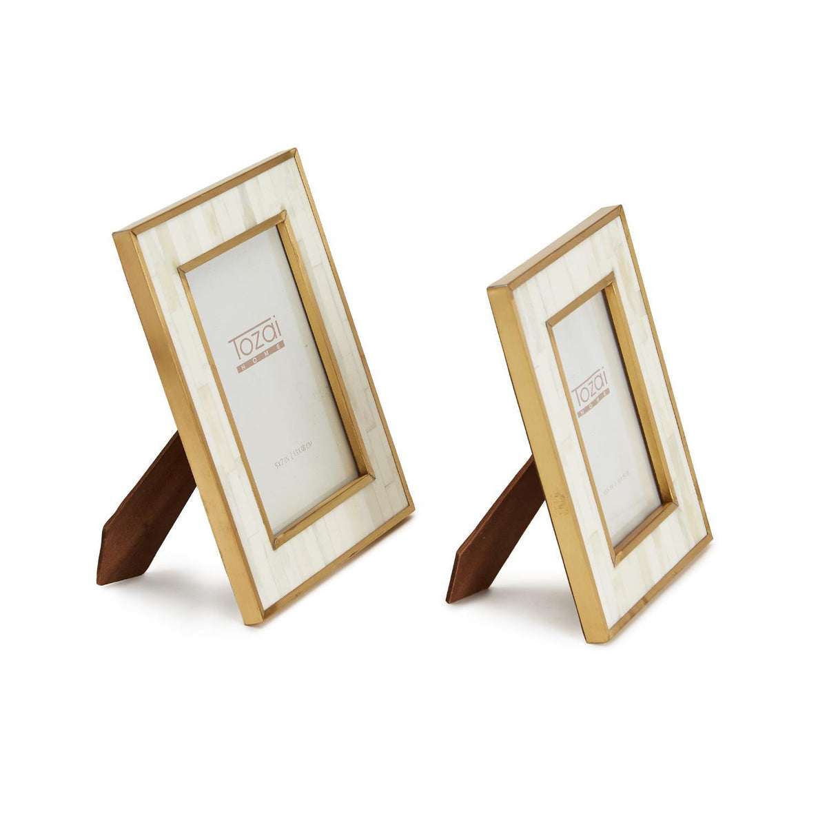 Photo Frame with Brass Border, Set of 2