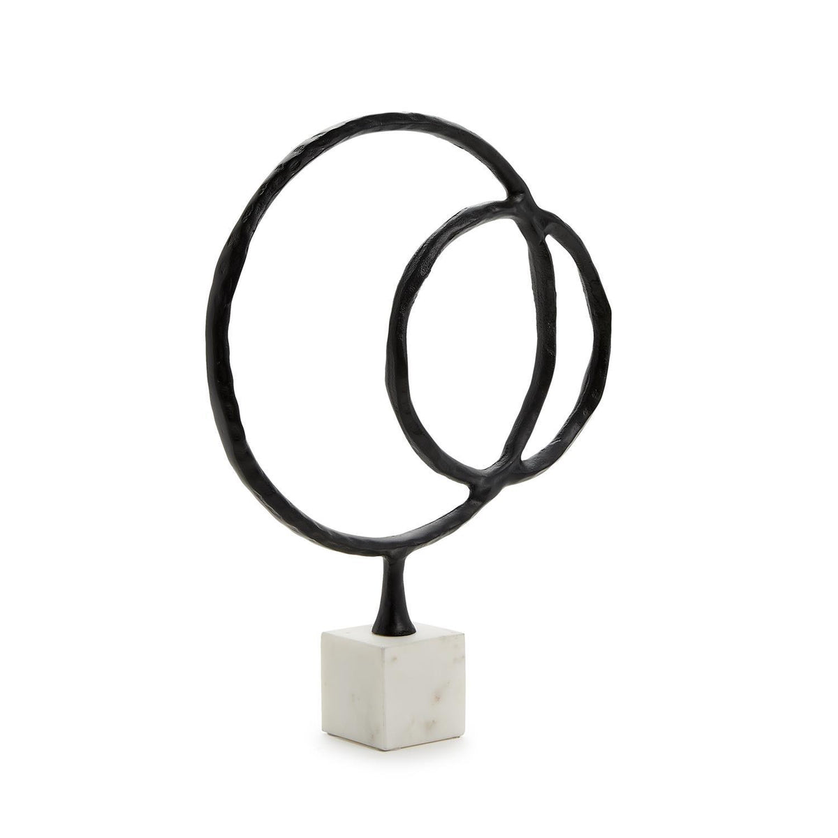 Double Ring Sclupture on Marble Base