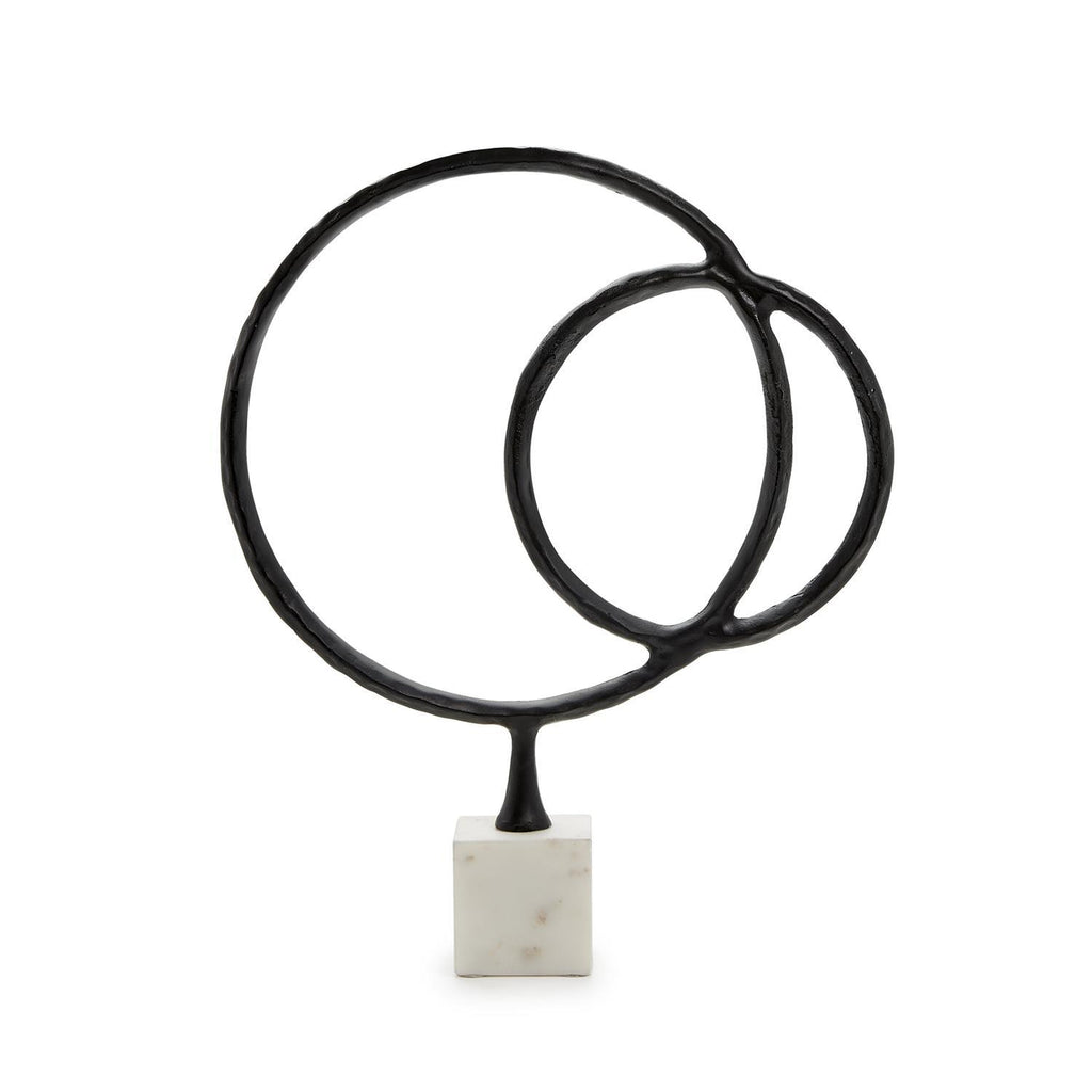Double Ring Sclupture on Marble Base