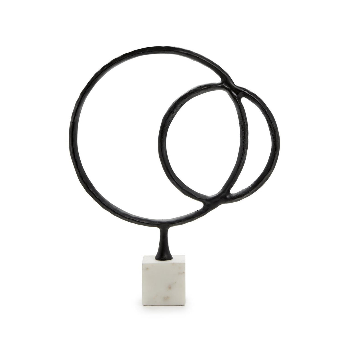 Double Ring Sclupture on Marble Base