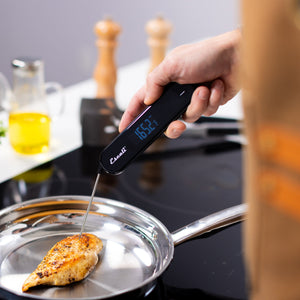 Stelo Waterproof Folding Thermometer in Black