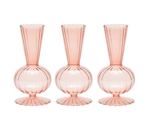 Tess Bud Vase in Blush, Set of 3