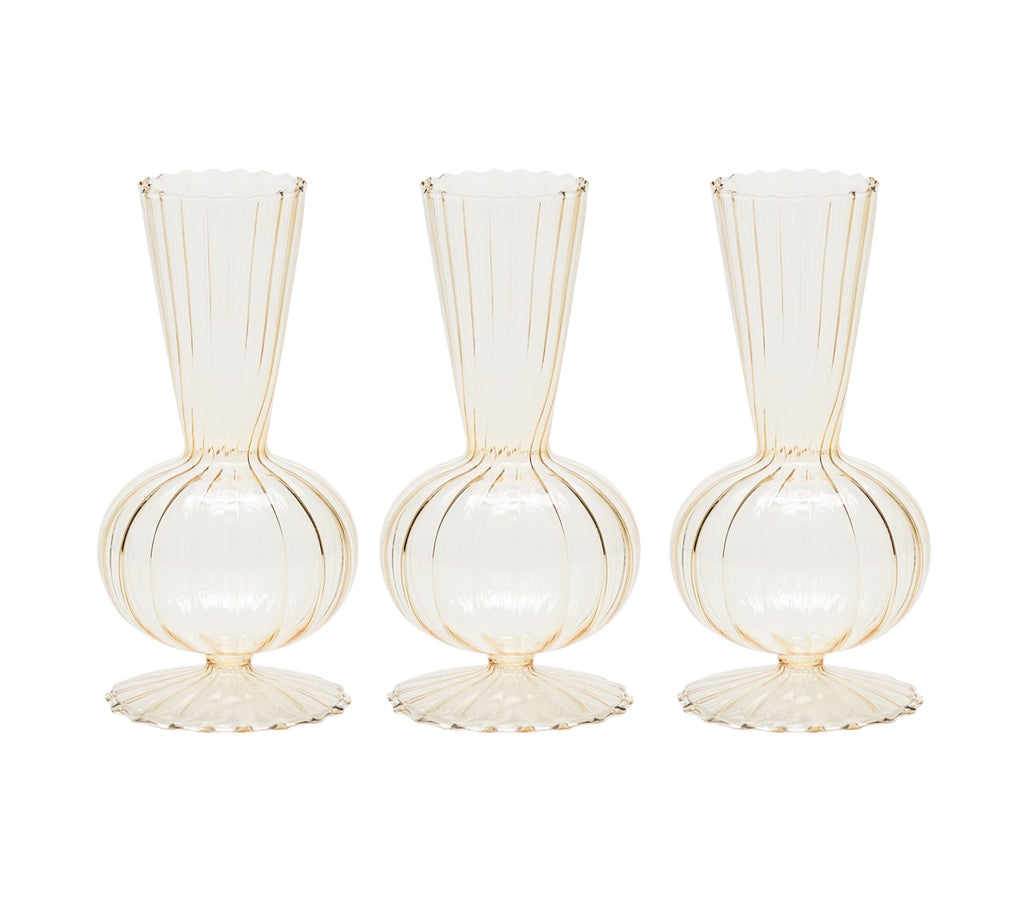 Tess Bud Vase in Champagne, Set of 3