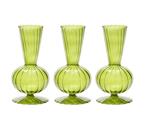 Tess Bud Vase in Olive, Set of 3