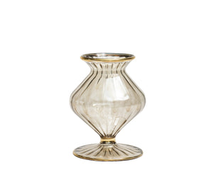 Scallop Bud Vase in Smoke