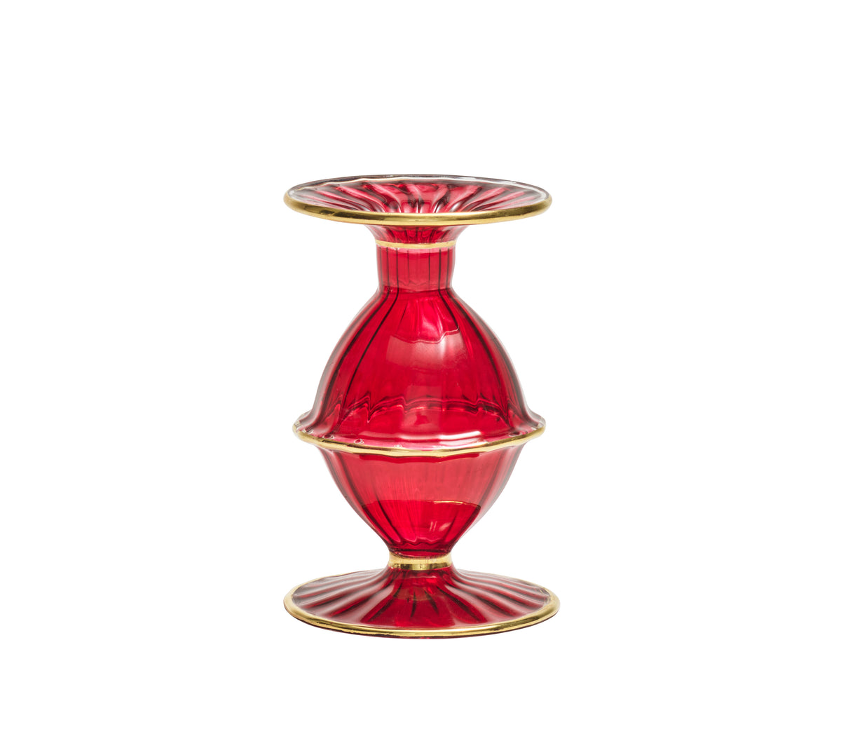 Blossom Candlestick in Ruby