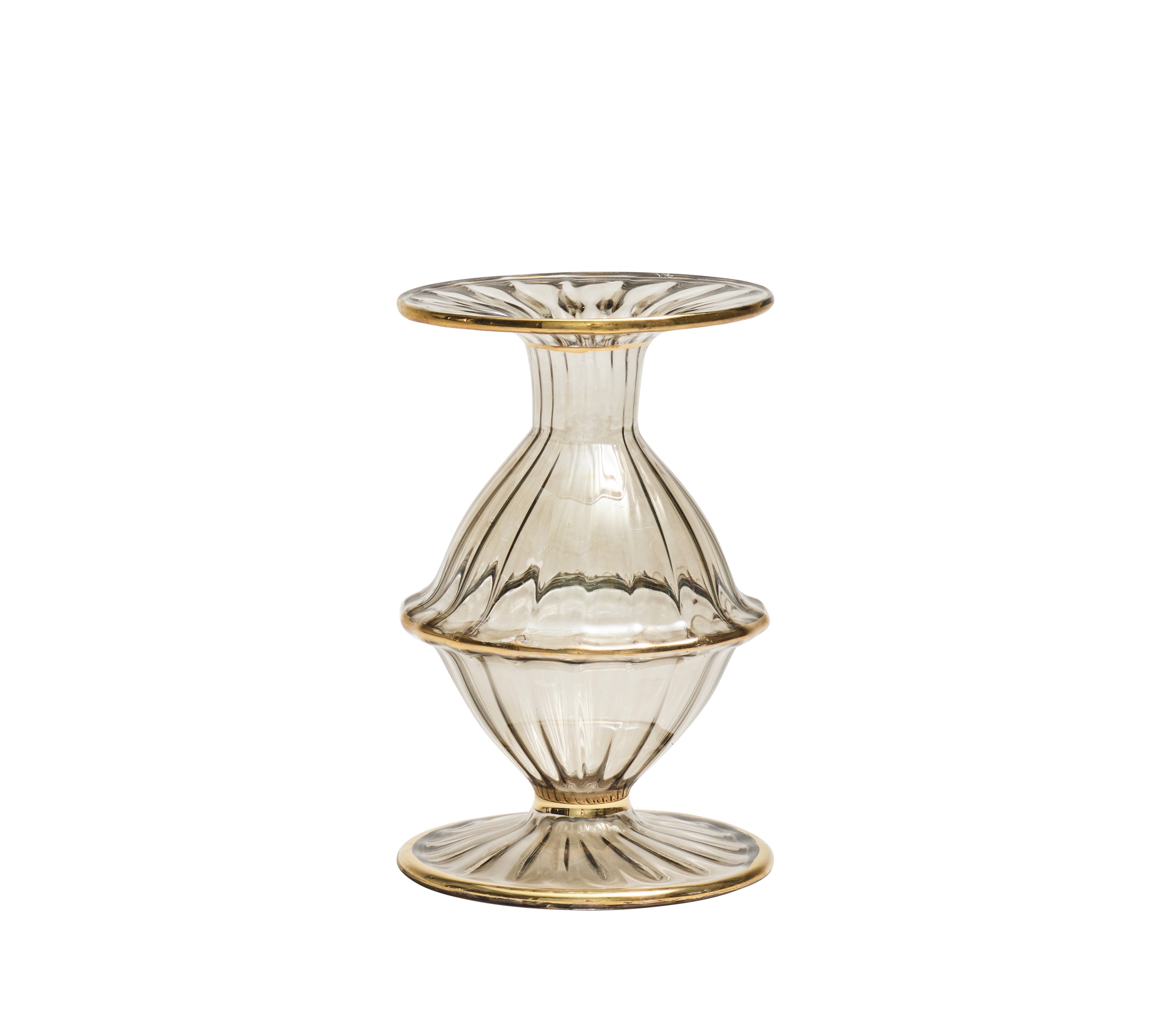 Blossom Candlestick in Smoke