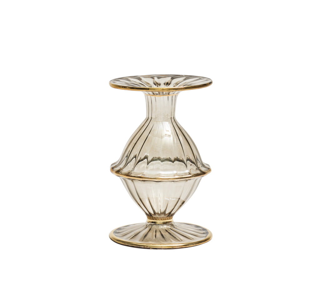 Blossom Candlestick in Smoke