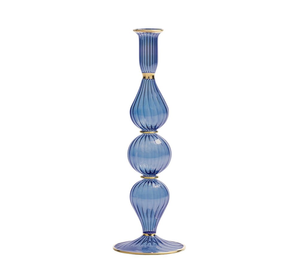 Ripple Candle Holder in Blue