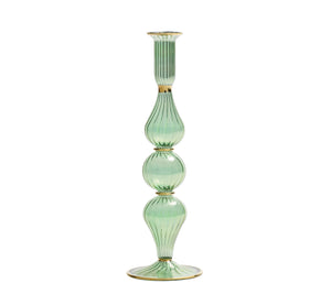 Ripple Candle Holder in Green