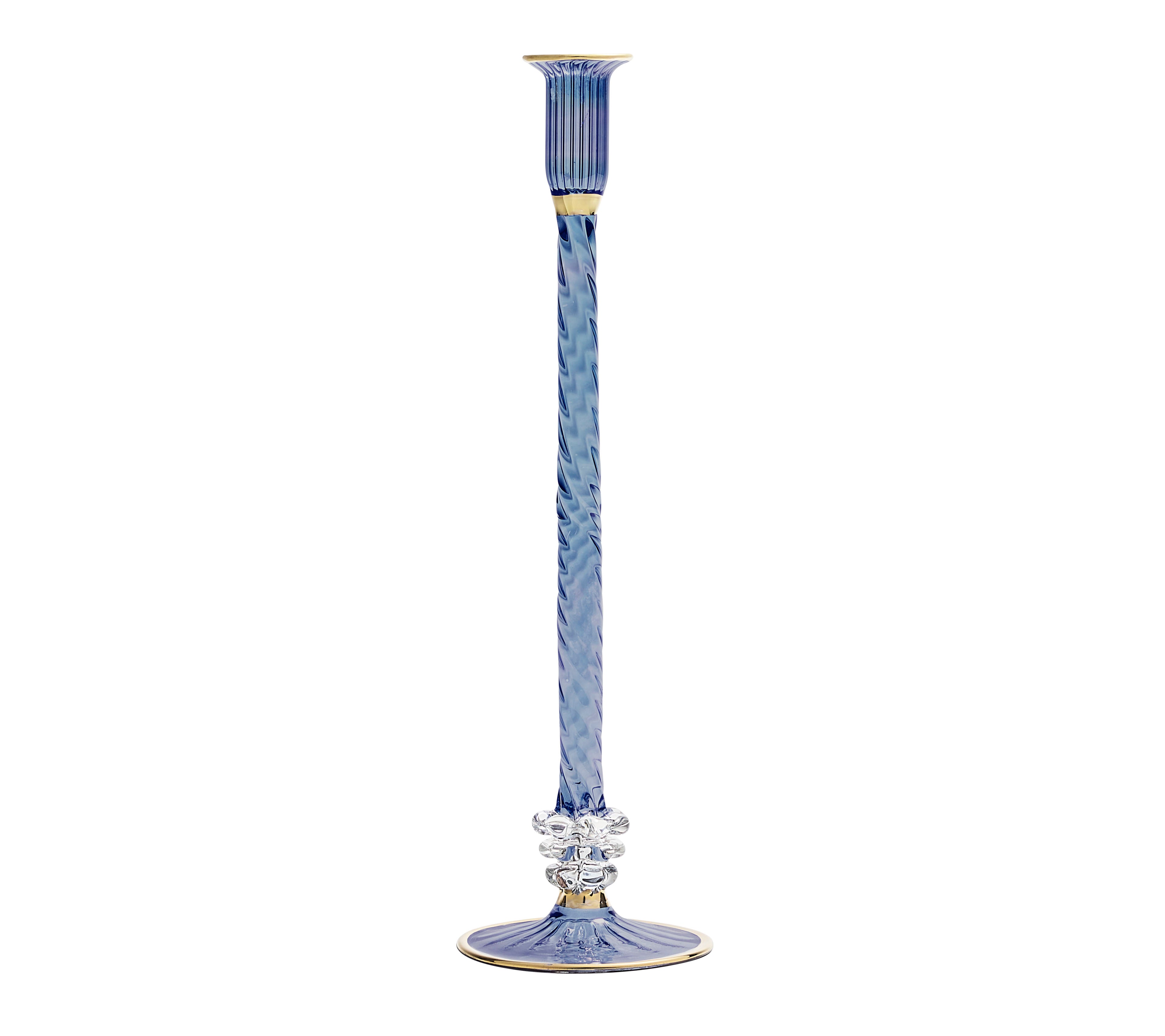 Braid Candle Holder in Blue
