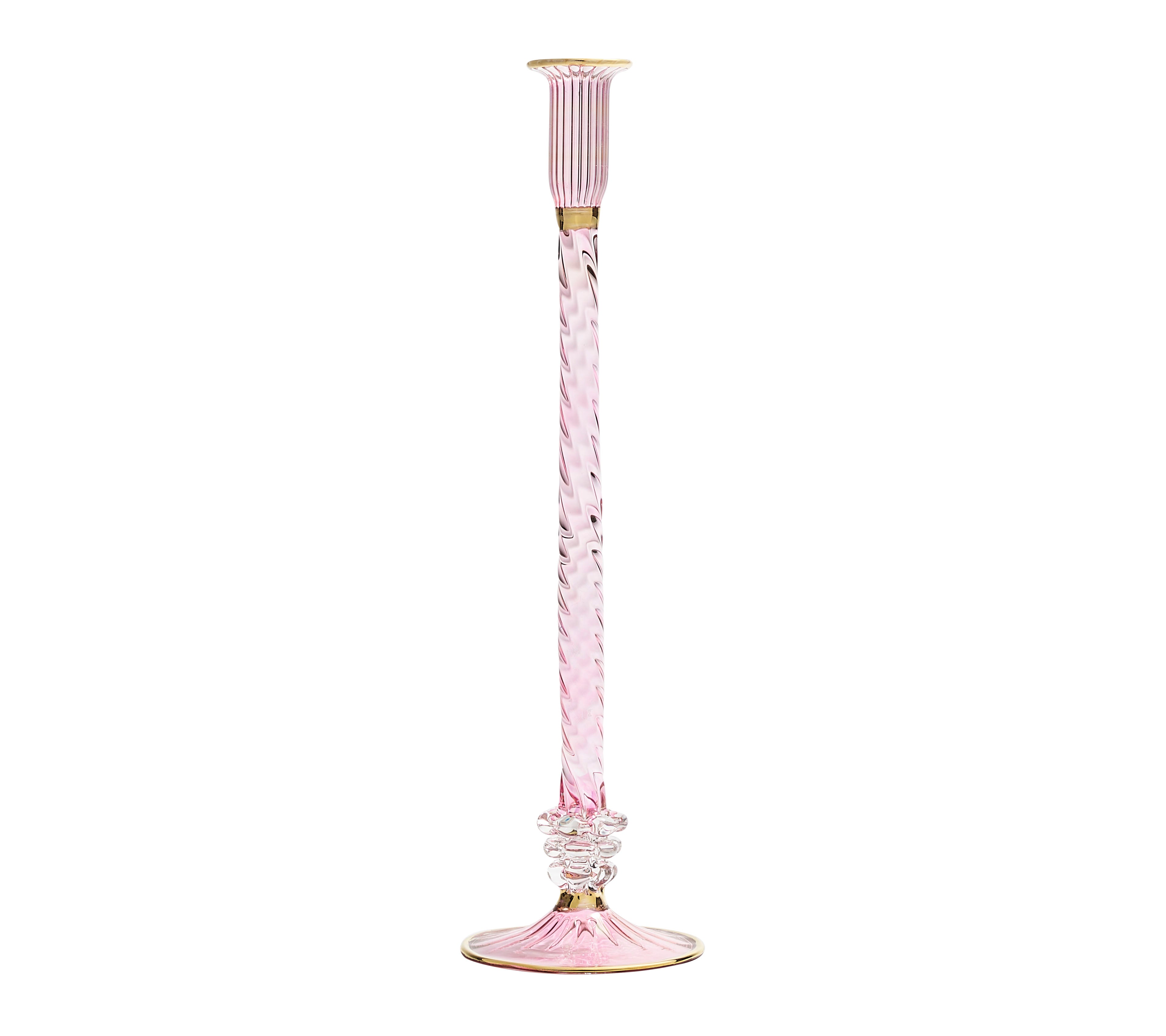Braid Candle Holder in Pink