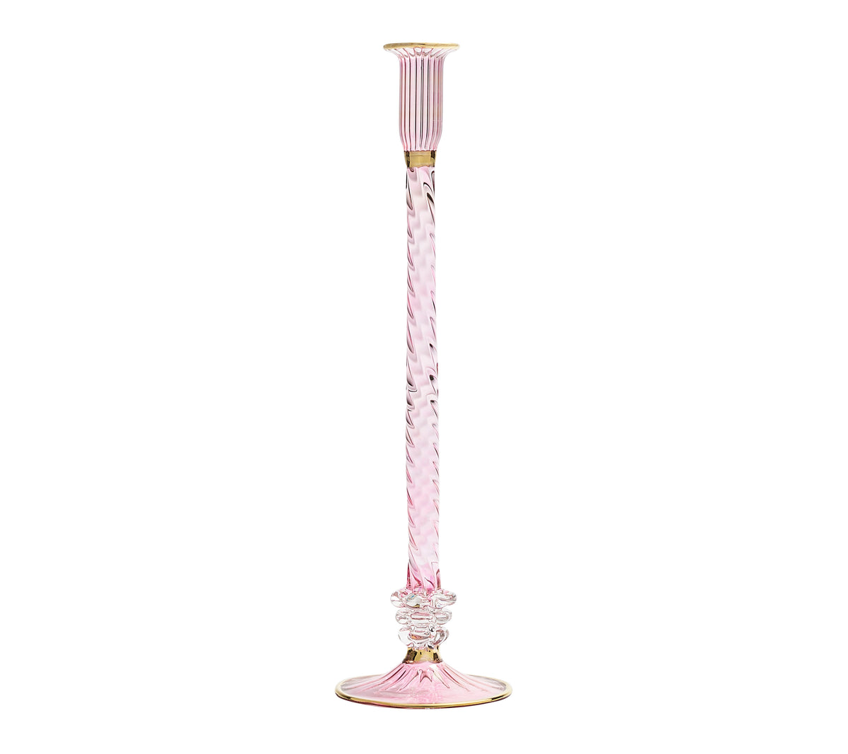 Braid Candle Holder in Pink