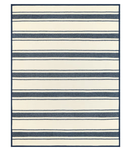 Dockside Stripe Navy Blanket