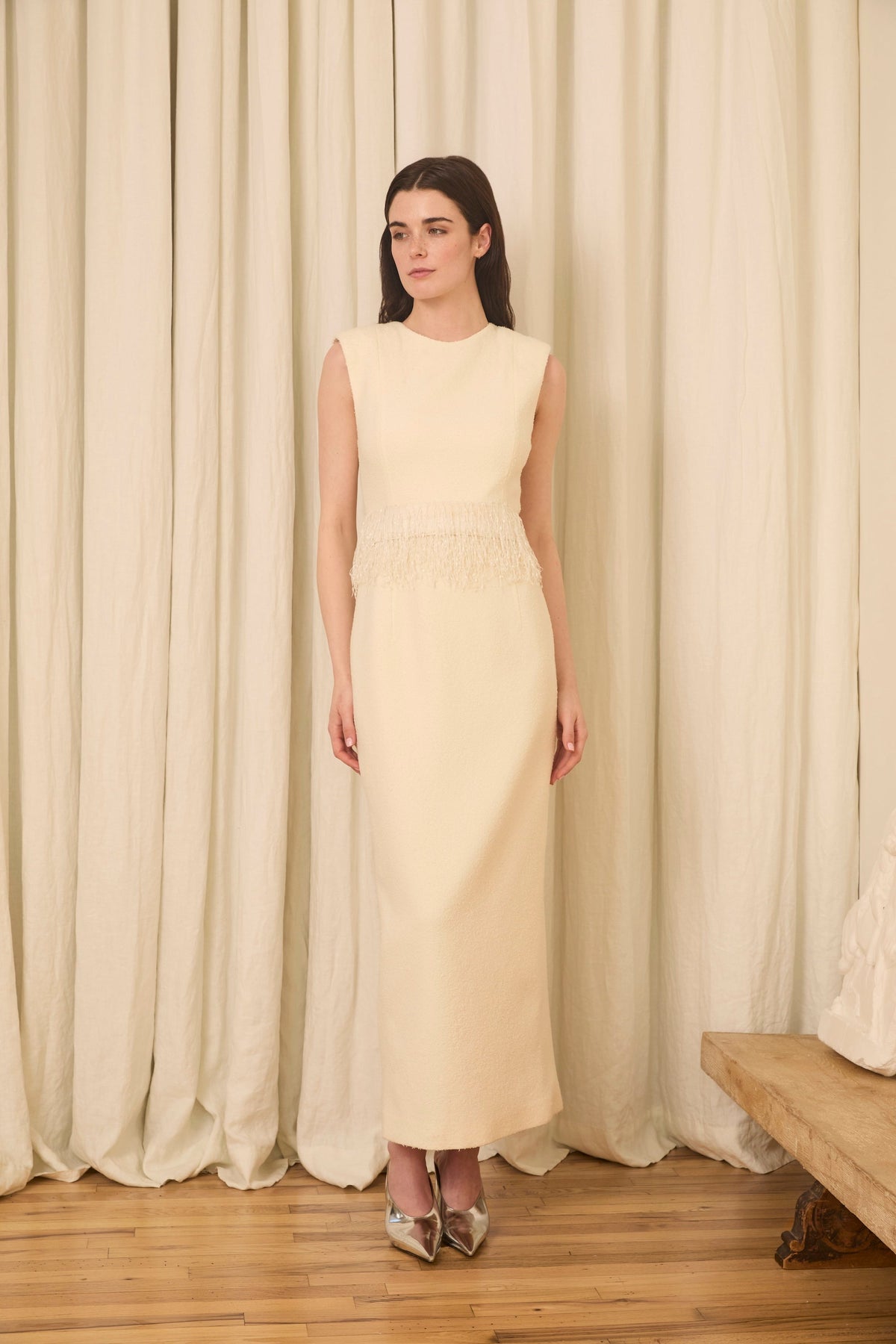 Dolores Midi Dress in Bouclé