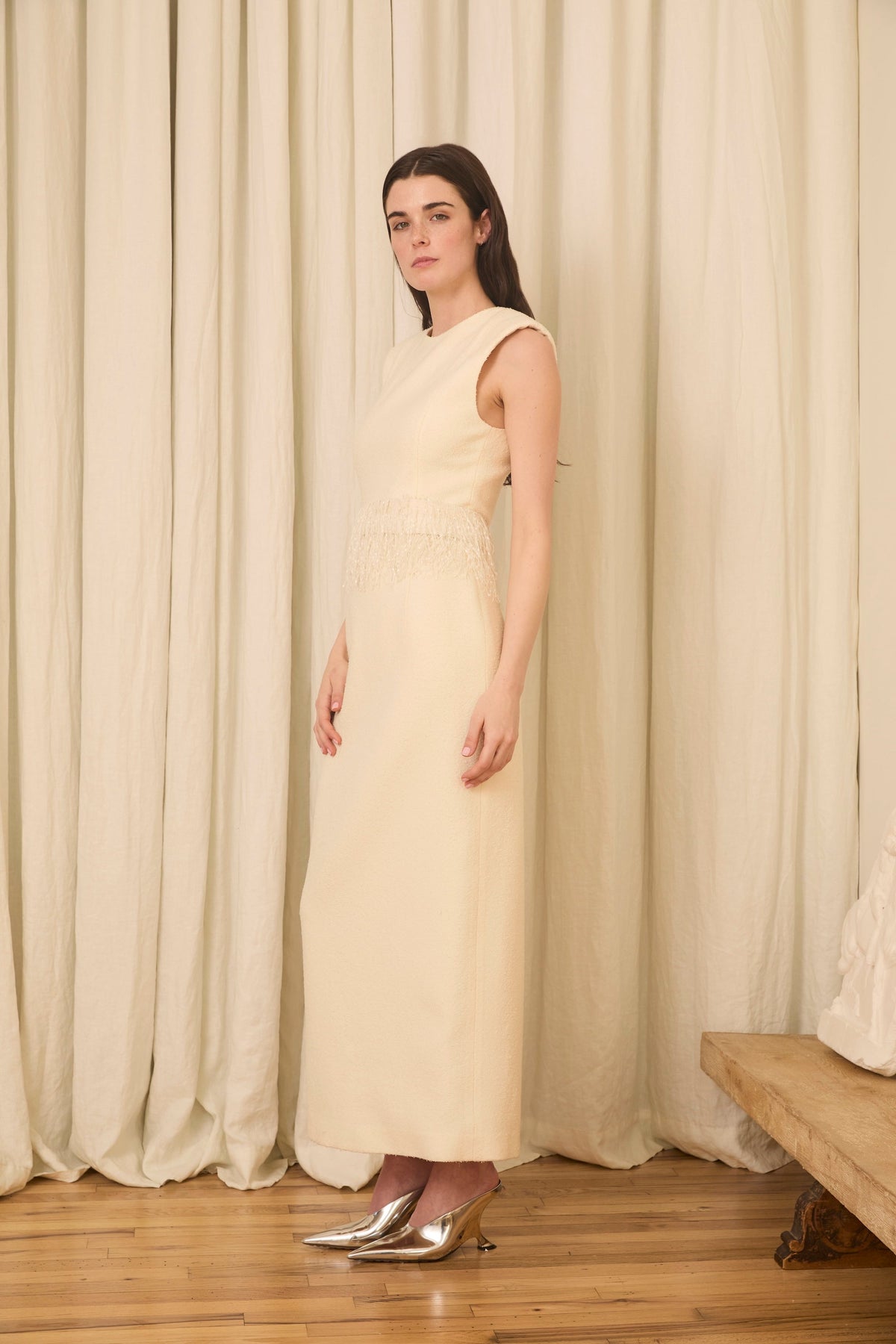 Dolores Midi Dress in Bouclé