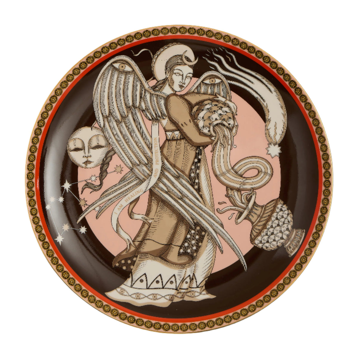 Decorative Plate in The Angel Testa di Moro