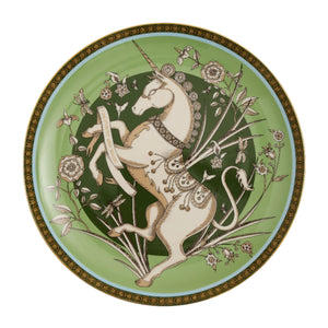 Decorative Plate in The Unicorn Light Green
