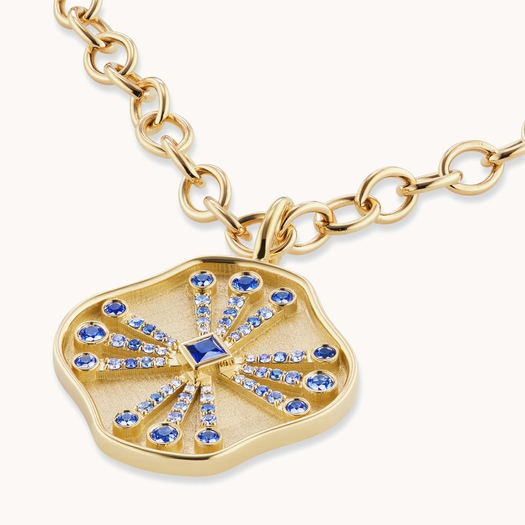 Guiding Light Charm Blue Sapphire - Marlo Laz