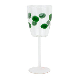 Drop Green Wine Glass