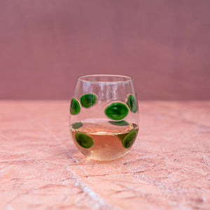 Drop Green Stemless Wine Glass