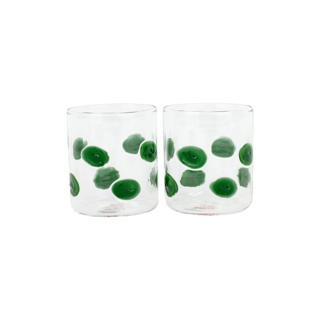 Drop Green Double Old Fashioned, Set of 2