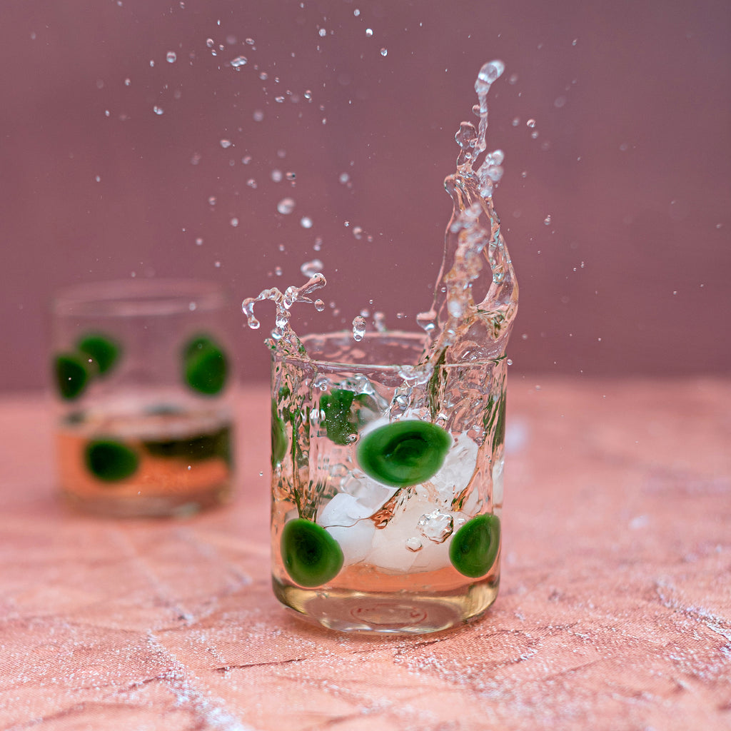 Drop Green Double Old Fashioned, Set of 2