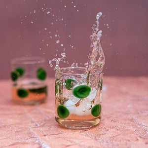 Drop Green Double Old Fashioned, Set of 2