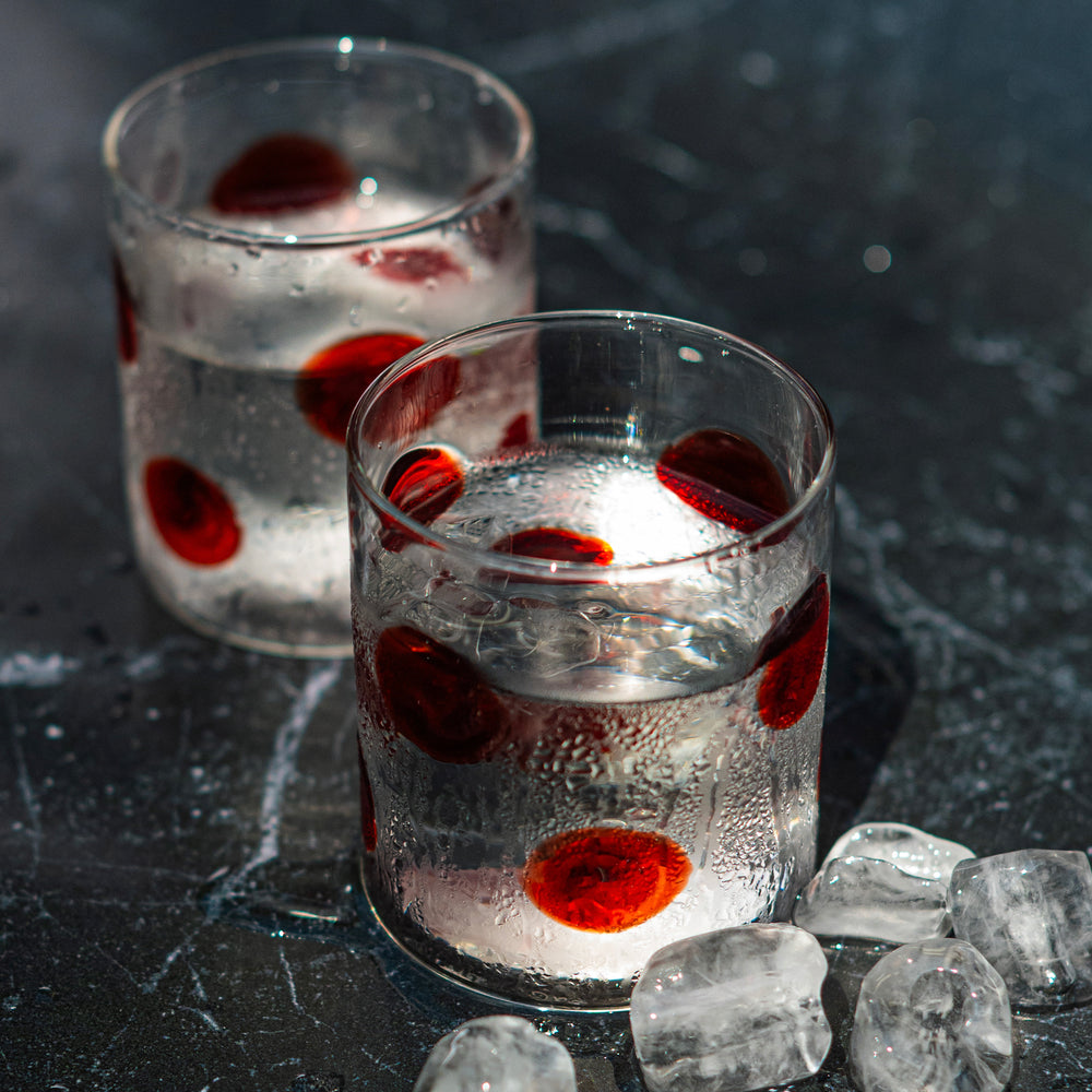 Drop Red Double Old Fashioned in Red, Set of 2