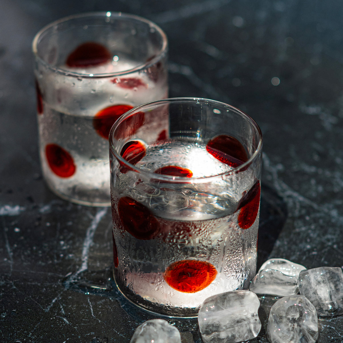 Drop Red Double Old Fashioned in Red, Set of 2